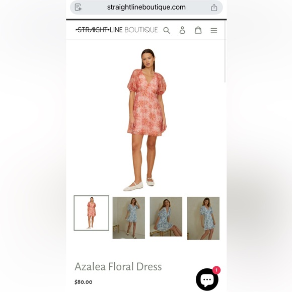 Anthropologie Lucy Paris Azalea Floral Mini Dress M - Picture 13 of 14